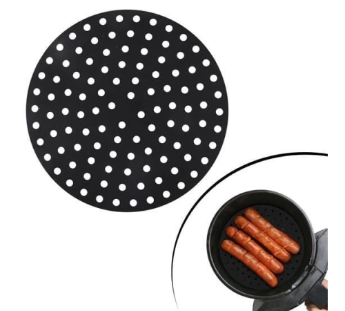 BX Renkli Isıya Dayanıklı Yıkanılabilir Silikon Fırın Ve Airfryer Yuvarlak Pişirme Matı 20 Cm