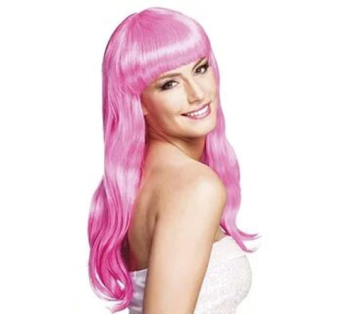 Uzun Peruk Saç - Toz Pembe (336336)