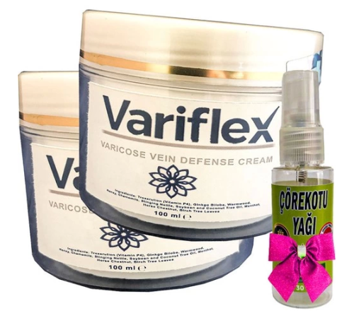 Variflex Krem 100 ml x 2 adet + ve Çörek Otu Yağı 30 ml Variflex Krem 100 ml x 2 adet + ve Çörek Otu Yağı 30 ml