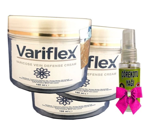 Variflex Krem 100 ml x 3 adet + ve Çörek Otu Yağı 30 ml Variflex Krem 100 ml x 3 adet + ve Çörek Otu Yağı 30 ml