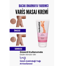 Var.is Bölgesi Için Bacak Onarmaya Yardımcı Ve Besleyici Varikostop Masaj Kremi 200 ml