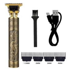 Vintage Görünümlü Güçlü 4 Farklı Başlıklı USB ŞarjlI Manuel Tıraş Makinası