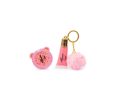VRB27000 Very Bella - Parıltı Seti (lip gloss+far+ponpon anahtarlık)