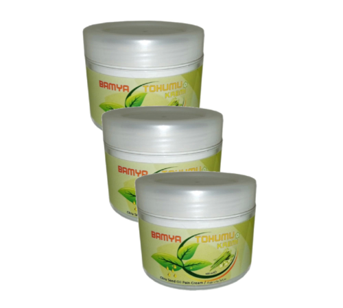 Vücut Sızıları için Bamya Tohumu Yağlı Mesaj Kremi 100 ml X 3 ADET Vücut Sızıları için Bamya Tohumu Yağlı Mesaj Kremi 100 ml X 3 ADET