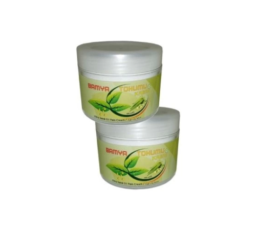 Vücut Sızılarını Gideren Bamya Tohumu Yağlı Bakım ve Mesaj Kremi 100 ml x 2 Adet Vücut Sızılarını Gideren Bamya Tohumu Yağlı Bakım ve Mesaj Kremi 100 ml x 2 Adet