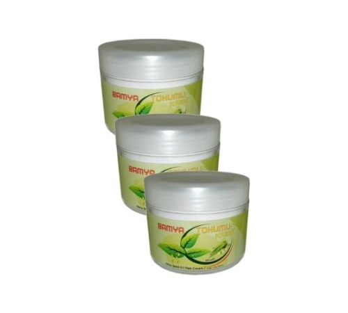 Vücut Sızılarını Gideren Bamya Tohumu Yağlı Bakım ve Mesaj Kremi 100 ml x 3 Adet Vücut Sızılarını Gideren Bamya Tohumu Yağlı Bakım ve Mesaj Kremi 100 ml x 3 Adet