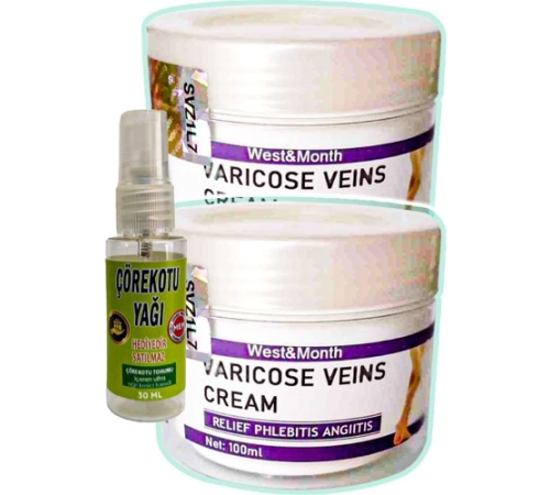 West & Month Varicose Veins Bakım Kremi 100 ml x 2 adet + Çörek Otu Yağı 30 ml West & Month Varicose Veins Bakım Kremi 100 ml x 2 adet + Çörek Otu Yağı 30 ml