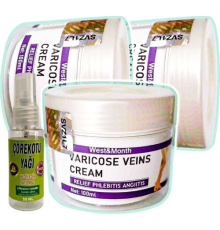 West & Month Varicose Veins Bakım Kremi 100 ml x 3 adet + Çörek Otu Yağı 30 ml