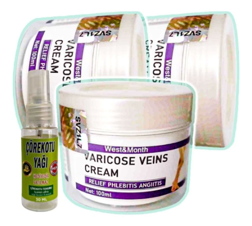West & Month Varicose Veins Bakım Kremi 100 ml x 3 adet + Çörek Otu Yağı 30 ml West & Month Varicose Veins Bakım Kremi 100 ml x 3 adet + Çörek Otu Yağı 30 ml