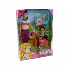 WG-115162 Kutulu 29cm Atlı Kızı ve Anne Bebek