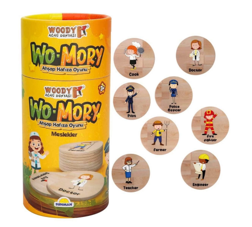 Woody Wo-Mory Ahşap Hafıza Oyunu Woody Wo-Mory Ahşap Hafıza Oyunu