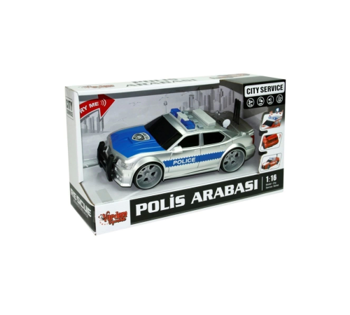 WY620A-B 1:16 Sürtmeli Sesli Işıklı Polis Arabası WY620A-B 1:16 Sürtmeli Sesli Işıklı Polis Arabası