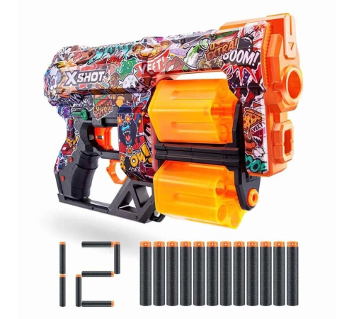 X-Shot Skins Dread 12 Mermili Sünger Dart Atan Silah 31 cm X-Shot Skins Dread 12 Mermili Sünger Dart Atan Silah 31 cm