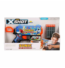 X-Shot Skins Flux Sonic The Hedgehog 8 Mermili Sünger Dart Atan Silah 21 cm