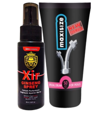 Etkili Sertleştiricili 60 ml Spray 3xeffect Erkeğe Özel Karışım Sprey + Maxisize Erkeğe Özel 50 ml Krem