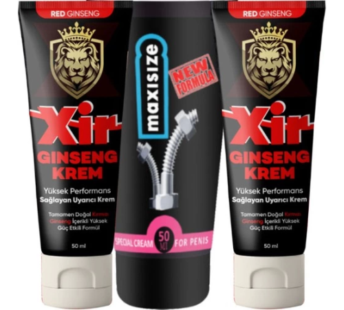 Etkili Sertleştiricili Cream 2 Adet Erkeğe Özel Karışım 3 özellikli Krem 50 ml + Yanında 1 Ad Maxi Size Erkeğe Özel 50 ml Krem Etkili Sertleştiricili Cream 2 Adet Erkeğe Özel Karışım 3 özellikli Krem 50 ml + Yanında 1 Ad Maxi Size Erkeğe Özel 50 ml Krem