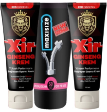 Etkili Sertleştiricili Cream 2 Adet Erkeğe Özel Karışım 3özellikli Krem 50 ml + Yanında 1 Ad Maxi Size Erkeğe Özel Boyutlandırıcı 50 ml Krem