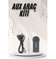 Yeni Nesil Bluetooth Aux Araç Kiti Siyah TV Tablet Telefon Araç Araba