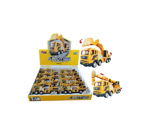YH-711-54A SÜRTMELİ METAL 1:50 SARI VİNÇ VE