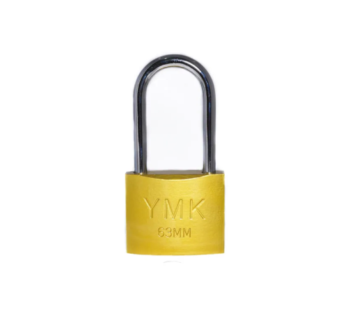 YMK Eko Sarı Boyalı Uzun Kancalı Asma Kilit 63mm YMK Eko Sarı Boyalı Uzun Kancalı Asma Kilit 63mm