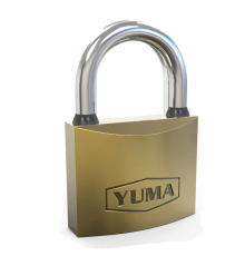 Yuma Sarı Kaplama Döküm Kısa Asma Kilit 63mm