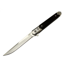 ZBR M390 1-36 Siyah Kamp Çakı 21cm - Yarı Otomatik, Siyah Sap, Kılıflı