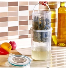 Zeytin Turşu Sebze Yıkama Kutusu Klipsli Kapaklı Saklama Kabı