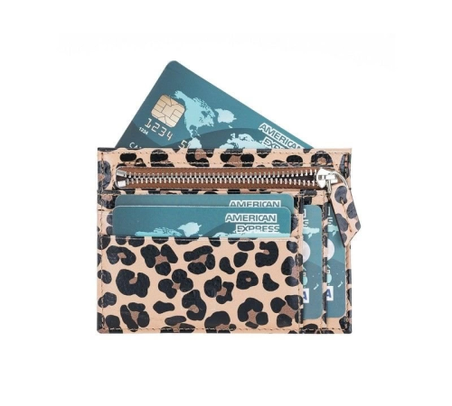 Zip Deri Fermuarlı Kartlık ZPCH LEO-NE Leopar Zip Deri Fermuarlı Kartlık ZPCH LEO-NE Leopar