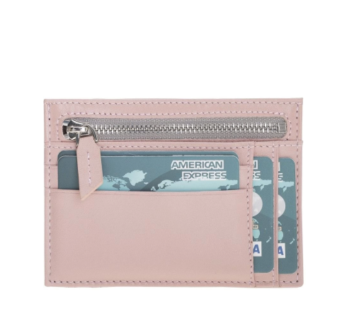 Zip Deri Fermuarlı Kartlık ZPCH NU2 Pembe Zip Deri Fermuarlı Kartlık ZPCH NU2 Pembe