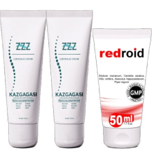 ZZZ 2 Adet Kaz Gagası Corydalis 100 ml Sırt Bel Kas Kullanım Kremi + 1 Adet Redroid Hemeroid İçin 50 ml