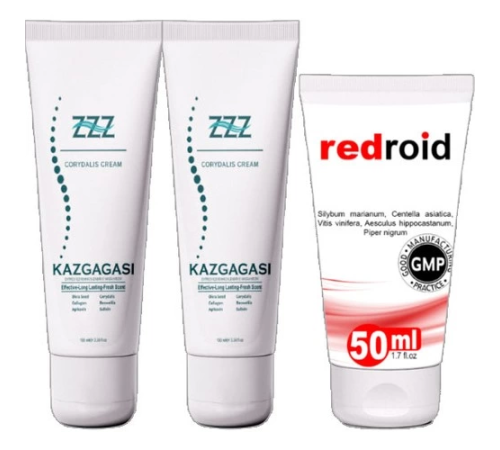 ZZZ 2 Adet Kaz Gagası Corydalis 100 ml Sırt Bel Kas Kullanım Kremi + 1 Adet Redroid Hemeroid İçin 50 ml ZZZ 2 Adet Kaz Gagası Corydalis 100 ml Sırt Bel Kas Kullanım Kremi + 1 Adet Redroid Hemeroid İçin 50 ml