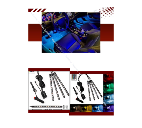 4 Parçalı Uzaktan Kumandalı Ayak Altı Aydınlatma 12 Led Çok Renkli Müzikli Araba Ledi 4 Parçalı Uzaktan Kumandalı Ayak Altı Aydınlatma 12 Led Çok Renkli Müzikli Araba Ledi