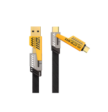 4in1 Type-c 65W to USB-A + Type-c to Lightning 27W Hızlı Şarj Kablosu SİYAH