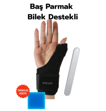 Baş Parmak Ve Bilek Destekli El Bilekliği Metal Atel De Quarvein Termojelli