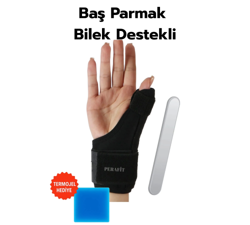 Baş Parmak Ve Bilek Destekli El Bilekliği Metal Atel De Quarvein Termojelli Baş Parmak Ve Bilek Destekli El Bilekliği Metal Atel De Quarvein Termojelli