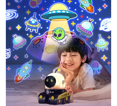 Çocuklar İçin Eğitici Eğlenceli Robot Figür Projektör Gece Lambası Uyku Arkadaşı Çocuklar İçin Eğitici Eğlenceli Robot Figür Projektör Gece Lambası Uyku Arkadaşı