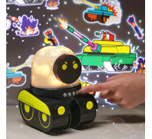 Çocuklar Için Eğitici Ve Eğlenceli Robot Temali Projektör Gece Lambasi