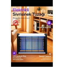 Elektrikli Sivri Sinek Öldürücü Sivrisinek Kovucu Sineksavar Cız Zincir Askılı Mavi Işıklı