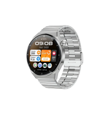 GT3 Max Elegant Smart Watch GT3 Max Elegant Erkek Akıllı Saat Deri-Metal-Silikon 3 Kordonlu