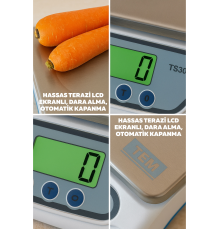 LCD Ekranlı Hassas Terazi Otomatik Kapanma, Dara Alma Fonksiyonlu Dijital Ölçüm Cihazı