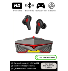 K98 Pro Oyuncu HD Ses Mikrofonlu Işıklı Metal Kasa iOS Android Uyumlu Bluetooth Kablosuz Kulaklık