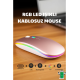 Kablosuz Fare Wireless Mouse, Bluetooth 5.2, Şarjlı, Ergonomik, Type-c, 800/1200/1600 Dpı, Led Işık