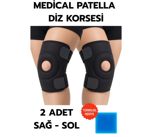 Medical Patella Destekli Diz Korsesi İkili Sağ Sol Çapraz Bağ Menisküs Ağrısı Için Sporcu Dizlik Medical Patella Destekli Diz Korsesi İkili Sağ Sol Çapraz Bağ Menisküs Ağrısı Için Sporcu Dizlik