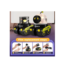 ÇOCUKLAR İÇİN EĞİTİCİ VE EĞLENCELİ ROBOT TEMALI PROJEKTÖR GECE LAMBASI