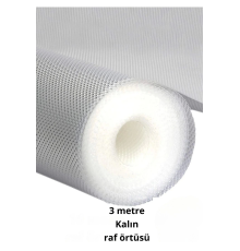 Premium 3 Metre Pıtırcıklı Kaydırmaz Şeffaf Raf Örtüsü Halı Kaydırmaz 45 CmX3M Kalın Kaliteli Folyo