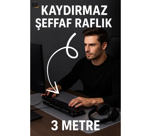 Şeffaf Kaydırmaz Raflık 45x300 Cm Dolap İçi, Çekmece ve Buzdolabı İçin Koruyucu EVA Pvc Örtü Şeffaf Kaydırmaz Raflık 45x300 Cm Dolap İçi, Çekmece ve Buzdolabı İçin Koruyucu EVA Pvc Örtü