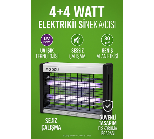 Sinek Öldürücü 4+4W UV Işıklı Büyük Boy Elektrikli Sinek Avcısı Sessiz ve Etkili Böcek Öldürücü Ciha Sinek Öldürücü 4+4W UV Işıklı Büyük Boy Elektrikli Sinek Avcısı Sessiz ve Etkili Böcek Öldürücü Ciha