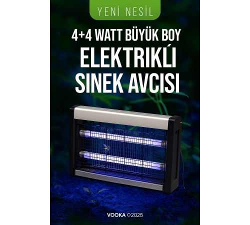 Sinek Öldürücü 4+4W UV Işıklı Büyük Boy Elektrikli Sinek Avcısı Sessiz ve Etkili Böcek Öldürücü Ciha Sinek Öldürücü 4+4W UV Işıklı Büyük Boy Elektrikli Sinek Avcısı Sessiz ve Etkili Böcek Öldürücü Ciha