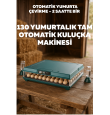 Slim Model 130 Yumurtalık Tam Otomatik Kuluçka Makinesi Gün Sayaçlı Yedek Motorlu
