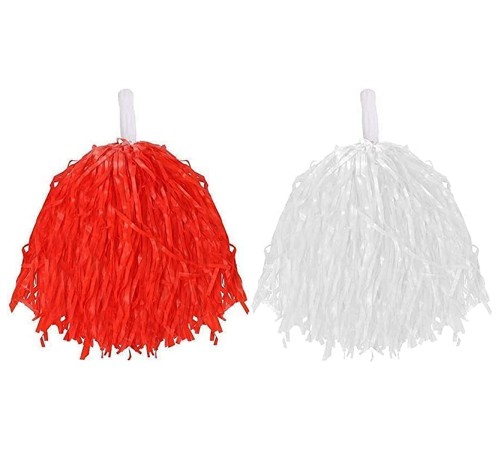 1 Çift Kırmızı Beyaz Renklerde 23 Nisan Gösteri Ponponu